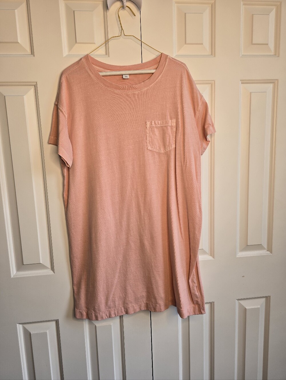 Old Navy Peach Crewneck T-shirt Dress